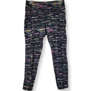 Women's M Pro Player Athletic Wear Leggings Black with Multi-color